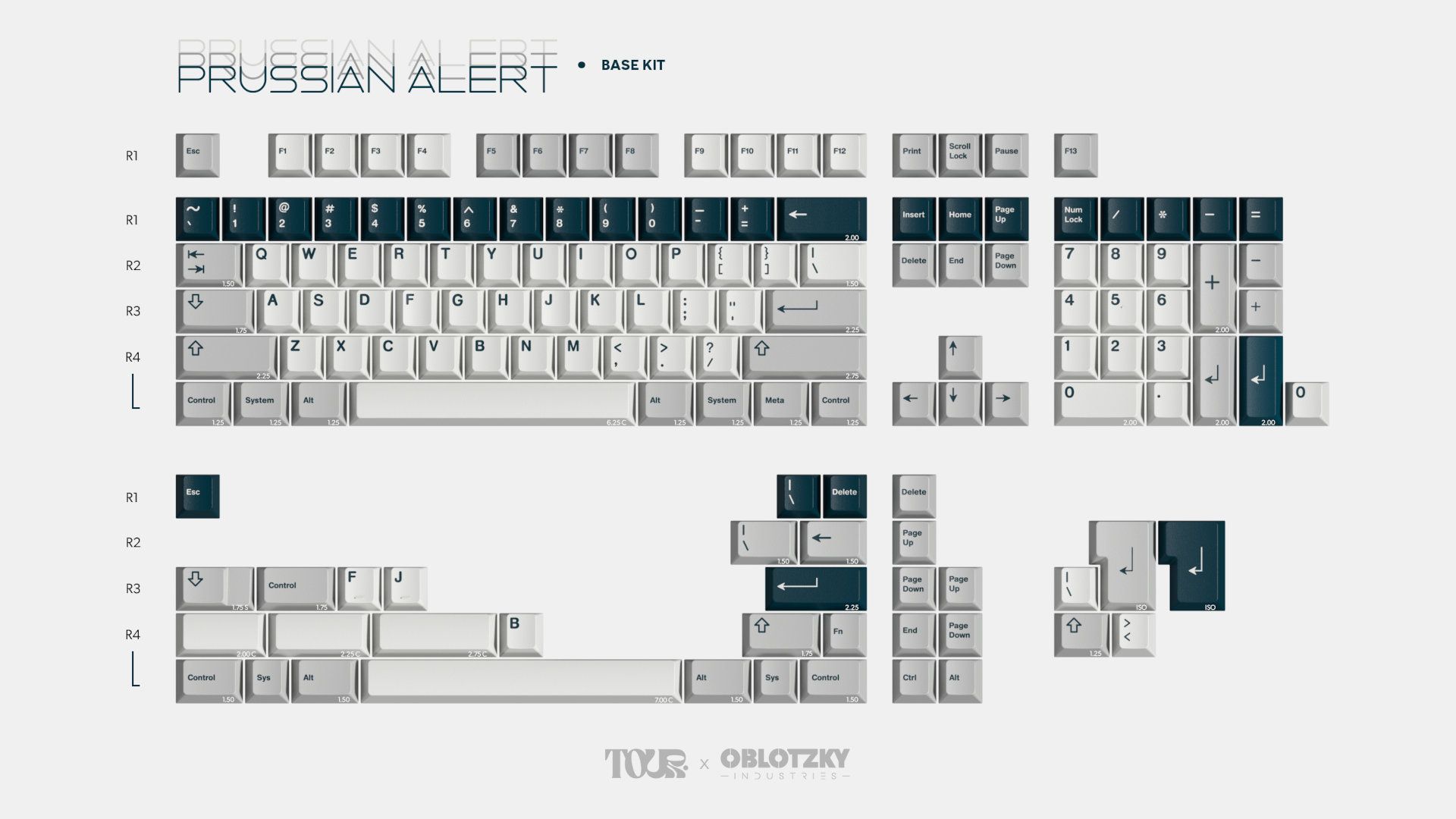 GMK CYL Prussian Alert - Base Kit