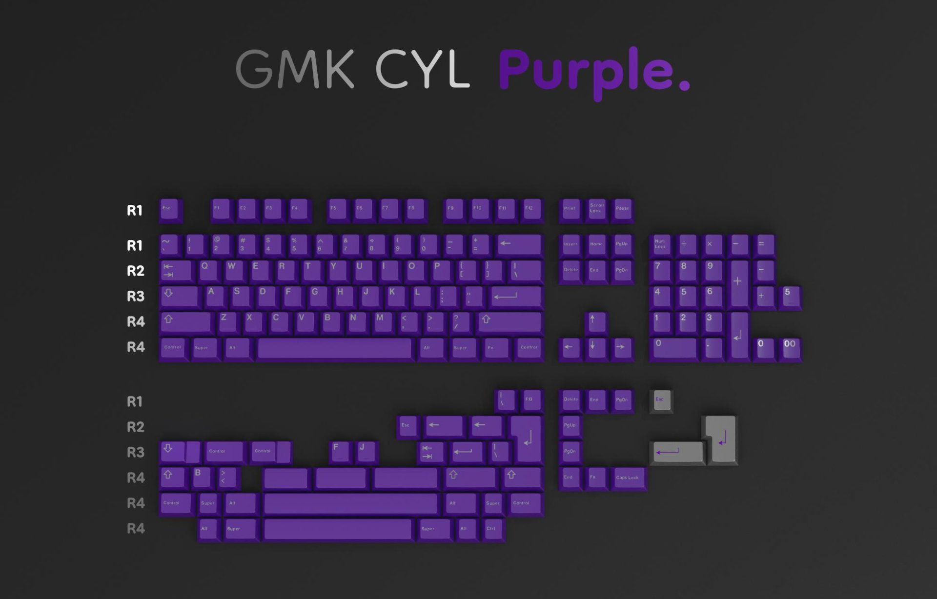 GMK CYL Purple. - Base Kit